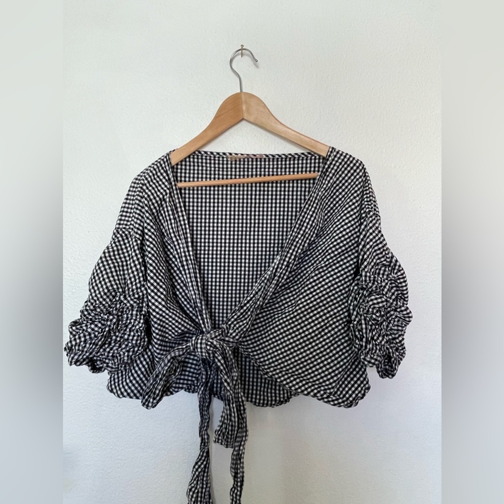Stylish bolero wrap blouse
